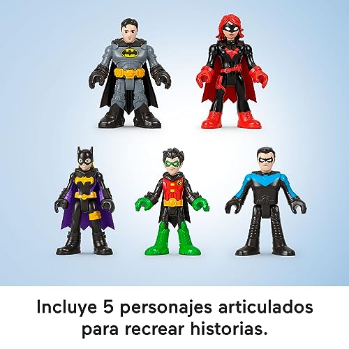 Imaginext DC Super Friends Pack 5 figuras personajes con accesorios, juguete +3 años (Mattel HML03)