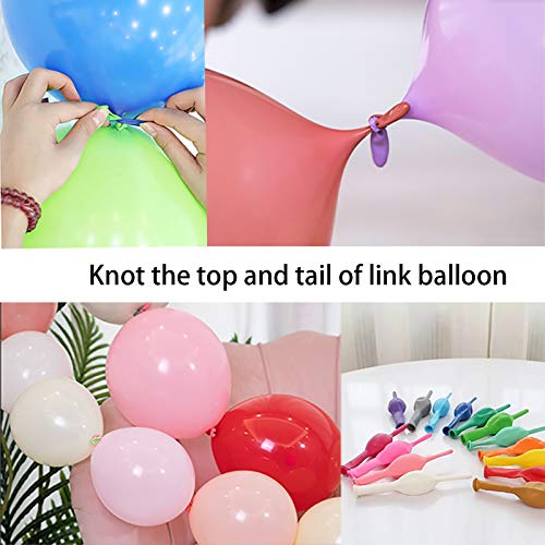 IN-JOOYAA 6 pulgadas 100 piezas globo de malla rojo globo de enlace rápido para decoración de fiesta