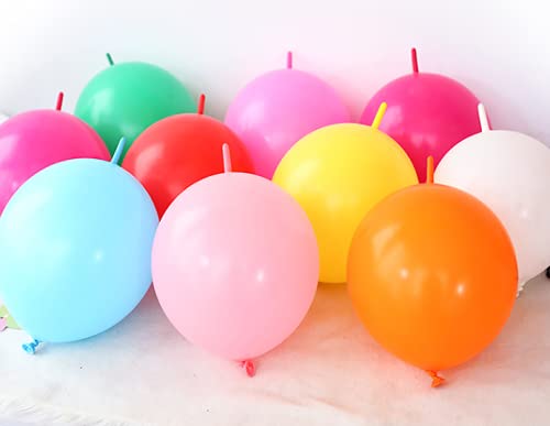 IN-JOOYAA 6 pulgadas 100 piezas globo de malla rojo globo de enlace rápido para decoración de fiesta