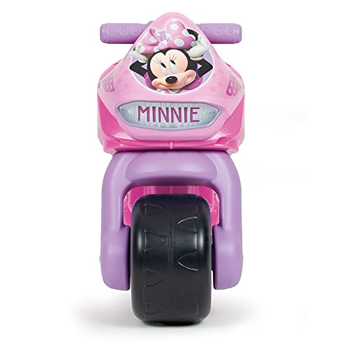 INJUSA - Moto Correpasillos Twin Dessert Minnie Mouse, para Niños de 18 Meses a 3 Años, Ruedas Anchas de Plástico y Asa de Transporte para Padres, Color Rosa