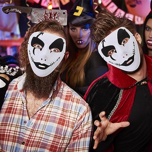 INOOMP Máscaras De Piratas Informáticos De 3 Piezas Disfraz De Máscaras De Halloween De Plástico Máscaras De Fiesta De Halloween Anónimas Máscaras Blancas Accesorios De Cosplay De Cara
