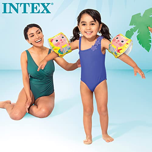 INTEX 56665 - Manguitos bebé Gatitos | Recomendado para bebés de 6- 36 meses | Manguitos piscina niño | Medidas 20x15 cm | Flotadores piscina fáciles de poner y quitar