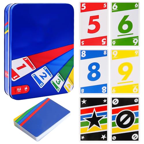 IXYHKB Juego de Cartas Phase 10 The Game con 108 Cartas, Incluye Wild Card and Skip Card, Phase 10, Juego de Cartas para Adultos y niños para 2-6 Jugadores
