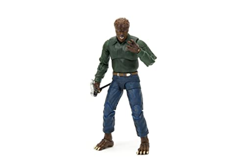 Jada- Monsters Universal Figura Hombre Lobo, 15cm, Hecha en Metal, Con accesorios (253251018)