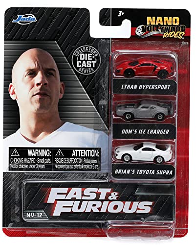 Jada Toys Fast & Furious - Pack de 3 Nano Cars Wave 4