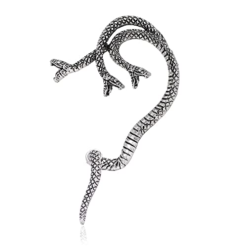 JeVenis pendientes góticos de serpiente pendientes de espada pendientes de serpiente para mujer pendientes punk pendientes de puño de dragón accesorios de halloween