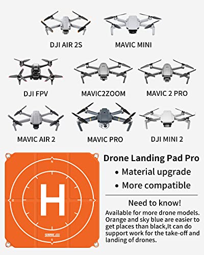 JOFLVA Pista Aterrizaje Drone,Drone Landing Pad,Plegable Rápido Portátil Universal Alfombrilla De Aterrizaje,Aterrizaje Drone,Accesorios Para Drones,Para DJI Air 2S,Mavic Air/Mini/2 Pro,Helicóptero RC