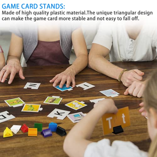 Juego de 130 soportes para tarjetas de juego, marcadores de tablero de juego en blanco, marcadores de juego de mesa, 7 tipos de soportes coloridos para tarjetas de juego, con 2 marcadores borrables