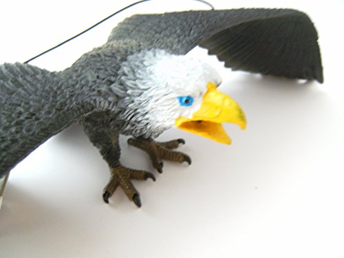 Juego de 2 águila de 33 cm de caucho, pájaros, pájaros, pájaros, aves y animales