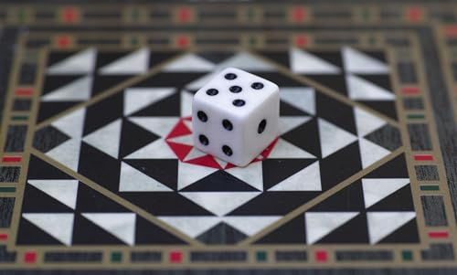 Juego de 5 dados de Backgammon con Doppler Cube – 5 dados de precisión con dados duplicados, paquete exclusivo para jugadores exigentes
