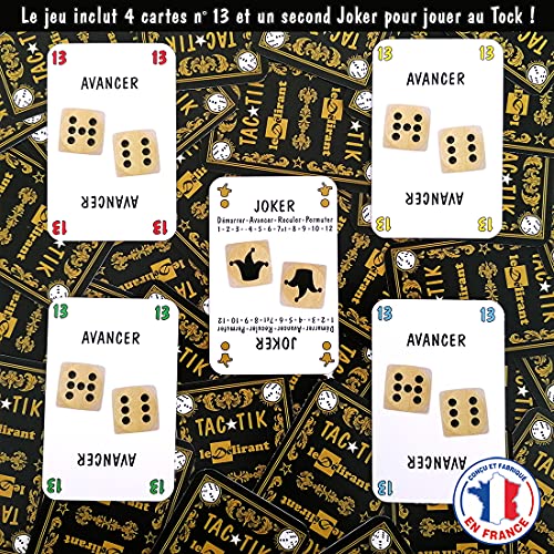 Juego de cartas TACTIK, diseñado y fabricado en Francia. Paquete de 49 cartas originales para jugar al TAC TIK + 5 cartas para jugar al juego de Tock o TOC. Marca francesa Le Delirant®.