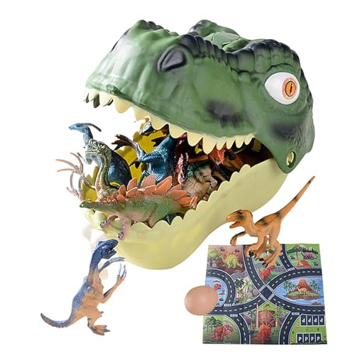 Juego de figuras de dinosaurios, juego de aventuras de dinosaurios, juego de juguetes de dinosaurios grandes, figuras de dinosaurios, juguete educativo, juego de juguetes prehistóricos para niños, caj