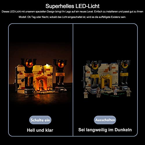 Juego de luces LED para Lego Escape from The Lost Tomb (no modelo de Lego), juego de iluminación LED decorativo para Lego 77013 Escape from The Lost Tomb, regalo creativo para niños y adultos