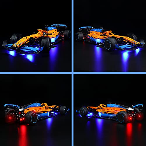 Juego de luces LED para Lego McLaren F1, juego de iluminación LED para Lego 42141 McLaren Fórmula 1 Coche de carreras, solo juego de luces, no modelo Lego (versión estándar)
