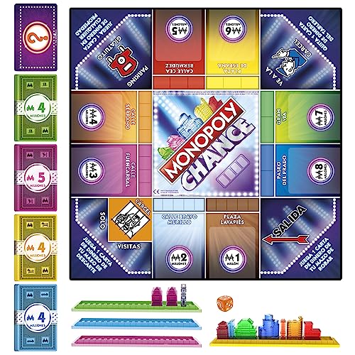 Juego de Mesa Monopoly Chance - Partidas rápidas - Juego Familiar para 2 a 4 Jugadores - Se Juega en 20 Minutos (Versión en Español)