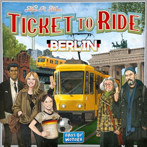 Juego de mesa Ticket to Ride Berlín,Juego de estrategia de construcción de rutas de tren,Tiempo promedio de juego de 10-15 minutos,Hecho por Days of Wonder