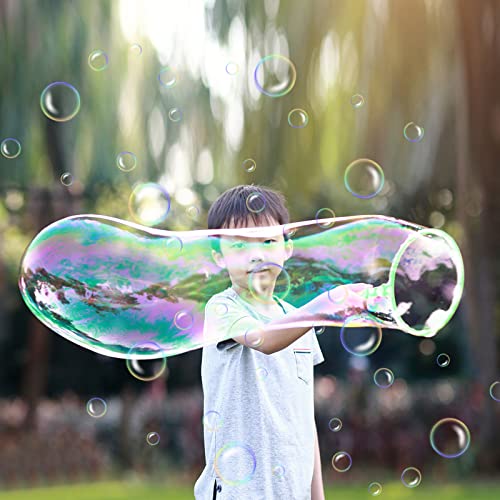 Juego de Varitas de Burbujas,31 Piezas Maquina de Burbujas Juego de Pompas de Jabón Varita de Burbuja Gigante Burbujas de Jabón Kit para Actividades al Aire Libre en Verano Cumpleaños Infantiles