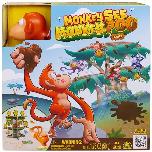 Juego Monkey See Monkey Poo para niños con Caca de Mentira, Juegos Divertidos | Juguetes sensoriales | Juegos para Toda la Familia | Regalos Divertidos