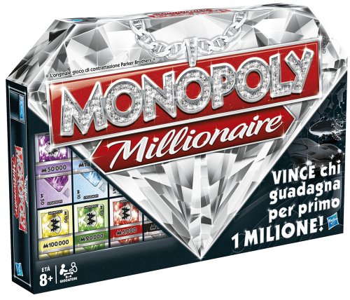 Juegos en Familia Hasbro - Monopoly Millonario versión en Italiano
