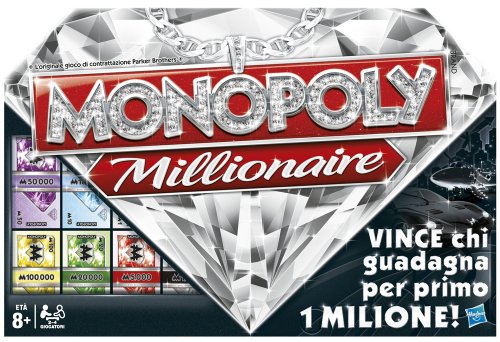 Juegos en Familia Hasbro - Monopoly Millonario versión en Italiano