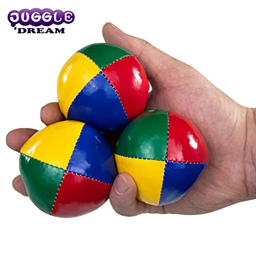 Juggle Dream Juego de 3 Bolas de Malabares Profesionales con vídeo de Aprendizaje en línea Gratuito, Principiantes y Expertos (Multicolored)