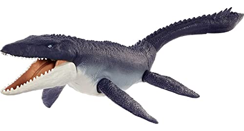 Jurassic World: Dominion Mosasaurus Dinosaurio Figura de acci n de 29 Pulgadas de Largo, articulaciones m viles, Juego f Sico y Digital, Juguete a Partir de 4 a os