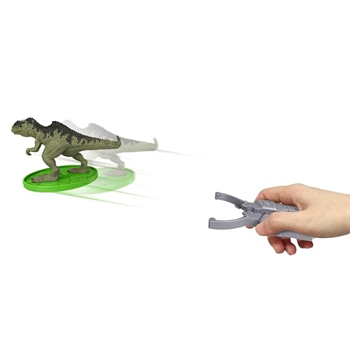 Jurassic World Minis Set de juego Ataque del dinosaurio gigante Dinosaurio con accesorios de juguete, regalo para niños +4 años (Mattel HFF12)