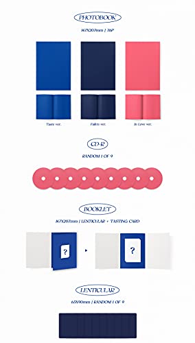JYP Ent Twice – Taste of Love [In Love ver.] (The 10th Mini Album) [Pre Order] CD + Photo Book + Póster plegable + Others with Tracking, pegatinas decorativas extra