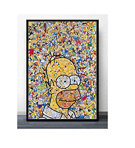 JYSHC Rompecabezas De 1000 Piezas De Arte De Imagen Ensamblada The Simpsons Comics Juego para Adultos Juguetes Educativos Km95Yz
