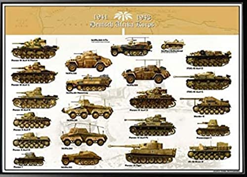 JYSHC Varios Carteles De Tanques De La Primera Guerra Mundial Rompecabezas De Madera 1000 Piezas Juguetes para Adultos Juego De Descompresión Fe452Jw