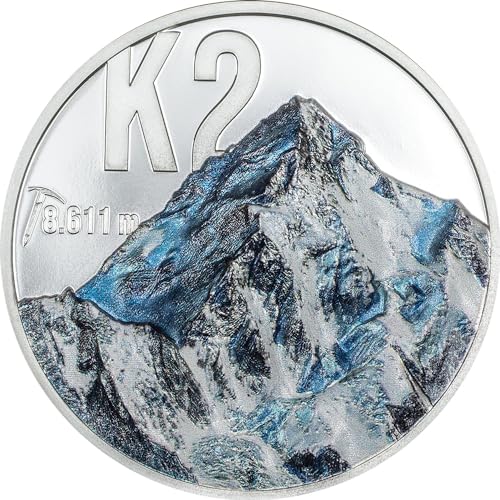 K2 Peaks 2 Oz Moneda Plata 10$ Cook Islands 2024