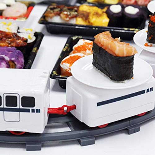 Kamay Tren de sushi Sushi Toy Track transportadora Mesa giratoria Conjunto de tren de comida para niños DIY Sushi Hacer Sushi Fiesta B