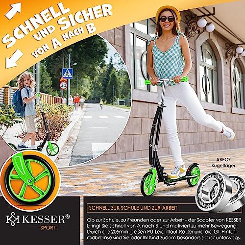 KESSER® Scooter para niños Scooter de Ciudad Kickscooter Stuntscooter Plegable