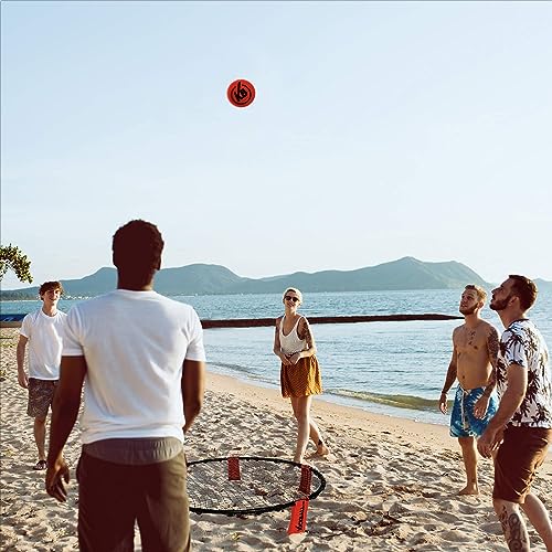 Kickball Pro | Kit Completo de Competición | Roundnet | 2 a 4 Jugadores | 1 Neta | 3 Balones | 1 Bomba de Aire Manual | 1 Funda | Juego de Verano al Aire Libre | OriginalCup®