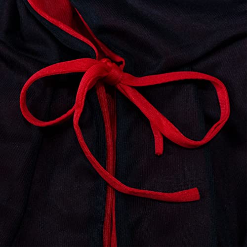 King of Halloween S (100 cm) capa reversible con capucha, capa de vampiro negro y rojo, también ideal para magos, magos, diablos, caperucita roja, asesino, cosplay, juego de rol, medieval – unisex