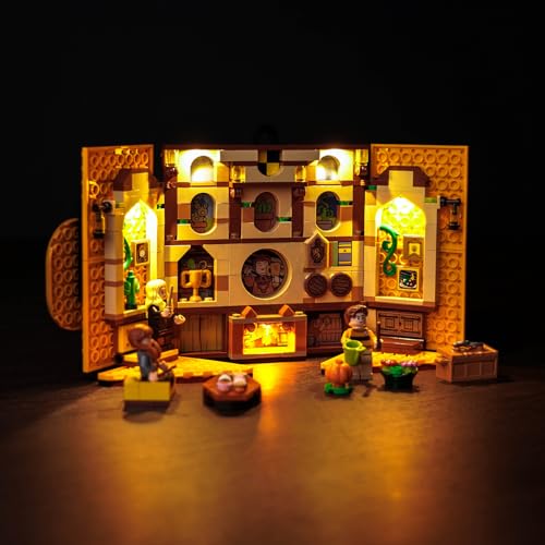 Kit de luz para pancarta de casa Lego Hufflepuff Hufflepuff, juego de iluminación para Lego 76412 Harry Potter Hufflepuff House Banner - No incluye modelos, solo kit de luz (76412-Hufflepuff)