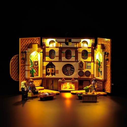 Kit de luz para pancarta de casa Lego Hufflepuff Hufflepuff, juego de iluminación para Lego 76412 Harry Potter Hufflepuff House Banner - No incluye modelos, solo kit de luz (76412-Hufflepuff)
