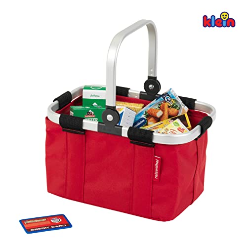 Klein Theo 9607 reisenthel, Cesta de la Compra carrybag Mini, Cesta con envases de Accesorios para Tienda, Juguete para niños Desde 3 años