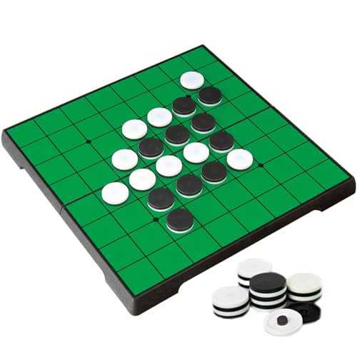 KOKOSUN Reversi ajedrez, Reversi Juegos, Juego de estrategia de mesa, tablero de ajedrez plegable magnético Almacenamiento conveniente (esquina redondeada)