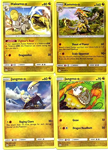 Kommo-o - 163/236 - Sun & Moon Cosmic Eclipse - Pokemon Evolution 4 Card Lot