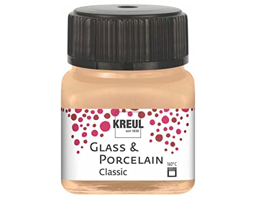 KREUL Glass & Porcelain Classic 16249 - Bote de cristal (20 ml, pintura brillante para vidrio y porcelana a base de agua, secado rápido, opaco)