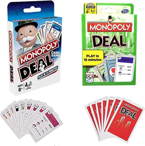 Ksopsdey Monopol-y Juego de Cartas,Monopol-y Juego Subasta, Juegos de Tablero, Juego de Cartas rápido para familias y niños a Partir de 7 años