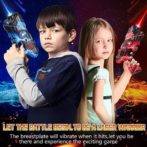 Laser Tag Set Laser Tag Pistola de juguete para niños y adultos, juego de 2 unidades de etiquetas láser multifunción con función de pulverización y pantalla LED, juguete divertido para niños de 8 a 12