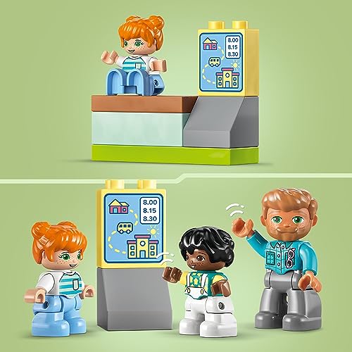 LEGO 10988 Duplo Paseo en Autobús, Juguete Educativo para Desarrollar Habilidades Sociales y Motricidad Fina, Vehículo y Figuras, Regalo Educativo Preescolar para Niños y Niñas de Más de 2 Años