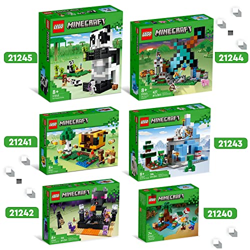 LEGO 21240 Minecraft La Aventura en el Pantano, Juguete de Construcción, Mini Figuras de Alex y Esqueleto, Bioma, Regalo de Cumpleaños Niños de 7 Años