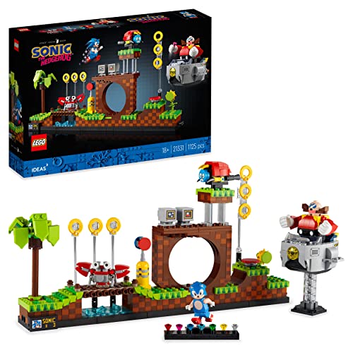 LEGO 21331 Ideas Sonic The Hedgehog – Green Hill Zone, Maqueta para Construir Adultos, Set con Dr. Eggman, Regalo Inspirado en Videojuego de los 90