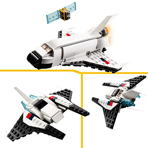 LEGO 31134 Creator 3 en 1 Lanzadera Espacial, Figura de Astronauta o Nave de Juguete, Set de Construcción para Niños y Niñas de 6 Años o Más, Regalo Creativo