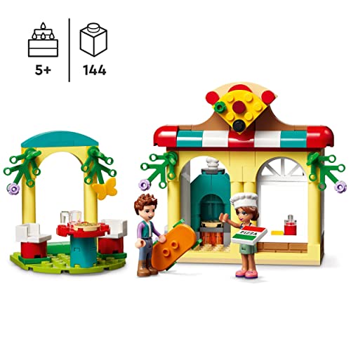 LEGO 41705 Friends Pizzería de Heartlake City, Juguete de Comida con Mini Muñeca Olivia, Regalos Originales para Niños y Niñas de 5 Años o Más