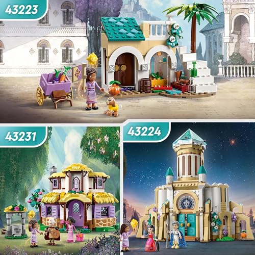 LEGO 43231 Disney Wish Cabaña de ASHA, Casa de Muñecas de Juguete de la Película Wish con Mini Muñecas ASHA, Sakina y Sabino y Figura de Estrella, Niñas y Niños de 7 Años