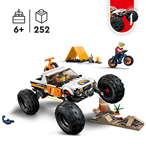 LEGO 60389 City Taller Mecánico de Tuning con 2 Coches de Juguete Personalizables, Set Construcción & 60387 City Todoterreno 4x4 Aventurero, Coche de Juguete para Construir